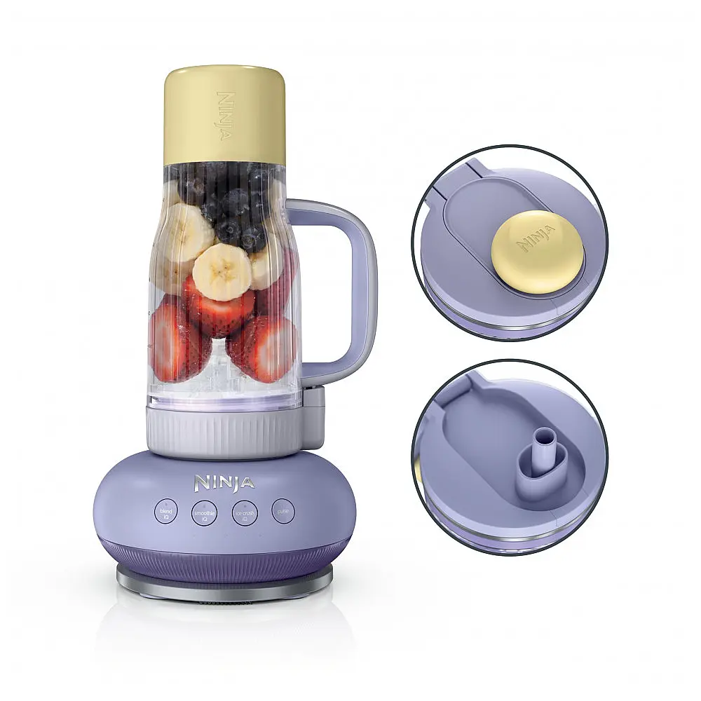 Liquidificador Pessoal Ninja Blendboss Lavanda 770 ml Copo Viagem Tampa Antivazamento Auto-iQ 110V
