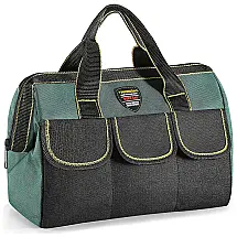 Bolsa Organizadora de Ferramentas YINLONGDAO com 14 Compartimentos, Resistente e Compacta, Preta
