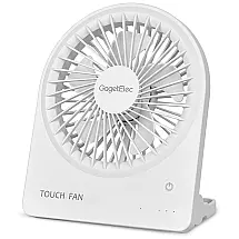 GagetElec Mini Ventilador de Mesa com 3 Velocidades, 110V, Branco