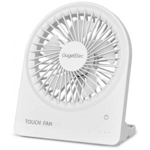 GagetElec Mini Ventilador de Mesa com 3 Velocidades, 110V, Branco