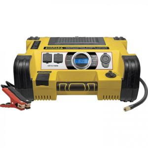 STANLEY Estação de Energia Portátil e Compressor de Ar Porta USB e Tomada 110V CA Tela LCD Luz LED
