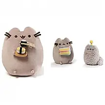 Pelúcia Pusheen e Stormy Birthday, 2 Unidades, GUND, Cinza