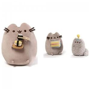 Pelúcia Pusheen e Stormy Birthday, 2 Unidades, GUND, Cinza