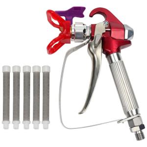 Pistola de Pintura Airless Alta Pressão XS-818 + Assento de Bico + 5 Filtros para Pistola Airless,Garantindo Pintura