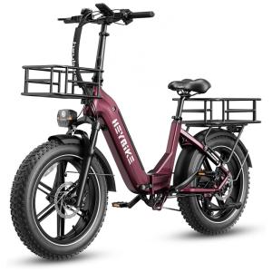 Bicicleta Elétrica Heybike Ranger S para Adultos, Dobrável com Motor de Pico de 1400W Ebike, Pneu Gordo 20 x 4.0, Bicicleta Elétrica Passo