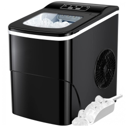 Máquina de Gelo SILON até 11 kg em 24H Portátil, 110v, SILONN, Preto