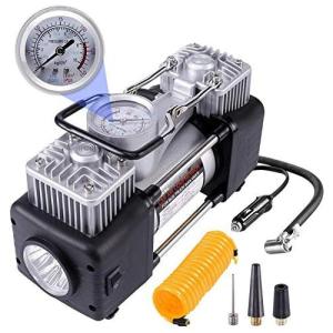 Compressor de Ar Portátil 10.5 KG, 12 V 280 W, RUGCEL WINCH, Prateado