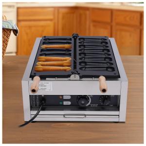 Máquina de Hot Dog Profissional Antiaderente até 4un Por Vez em Aço Inoxidável, 110V 1600W, LOYALHEARTDY, Prata