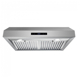 Coifa de embutir sob gabinete 76cm Cosmo inox Haven 380 m³/h filtros baffle LED comando touch 110V