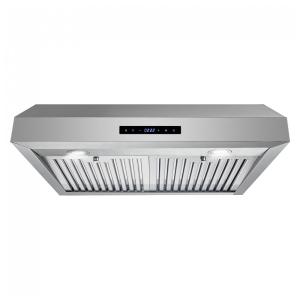 Coifa de embutir sob gabinete 76cm Cosmo inox Haven 380 m³/h filtros baffle LED comando touch 110V