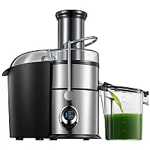 Centrífuga de Frutas com 5 Velocidades, Aço Inoxidável, 800W, 110v, KE , Cinza