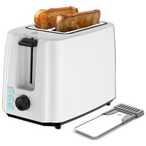 Dear Morning Torradeira Elétrica 2 Fatias com 7 Níveis de Tostagem, 110V, Branco