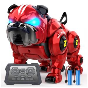 Cachorro Robô Programável com Funções de Cantar e Dançar para Crianças de 5 a 10 Anos, Lterfear, Vermelho