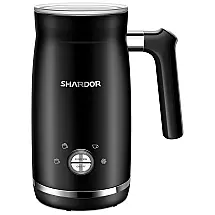 Espumador de Leite Elétrico 4 em 1, Capacidade 300 mL, Aço Inox, 110v, SHARDOR MF615B, Preto