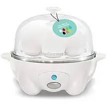 Cozedor de Ovos Elétrico, Capacidade 7, 110v, ELITE GOURMET EGC 007, Branco