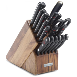 Conjunto de Facas Gourmet, 18 Peças, Aço Inoxidável, WSTHOF 9718 6, Preto