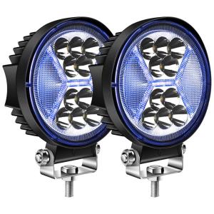 Farol de Milha LED Off Road 2646 Lúmens 6000K 126W Alumínio Fundido à Prova Dágua Azul
