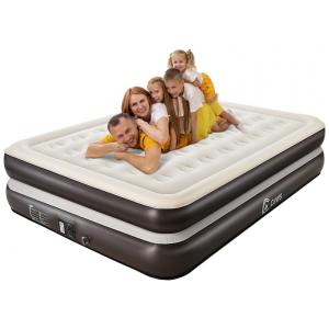 Colchão Inflável Casal Queen com Bomba Embutida, Para até 360KG, Ciays, Marrom