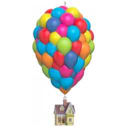 Enfeite de Natal Musical Hallmark Keepsake Disney/Pixar Up, Plástico 8,9x12x8,9 cm