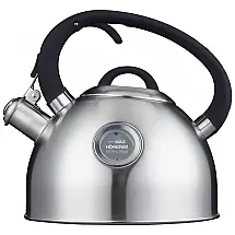 Chaleira 3L com Apito em Aço Inoxidável, HOHSCHEID H1 Sliver, Prateado