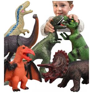 Conjunto de Dinossauros Gigantes de 6 Peças para Crianças e Bebês, Brinquedos Grandes e Macios para Amantes de Dinossauros, Gzsbaby