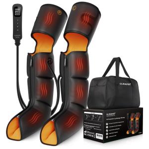 Massageador Elétrico de Compressão para Coxas, Pernas e Pés 3 Modos e 3 Intensidades, Bivolt, QUINEAR QN 073A, Preto