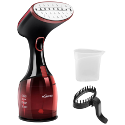 Vaporizador de Roupas Portátil, Aquece em 30s, 300 mL, 1200W, 110v, AEMEGO Y 873, Vermelho