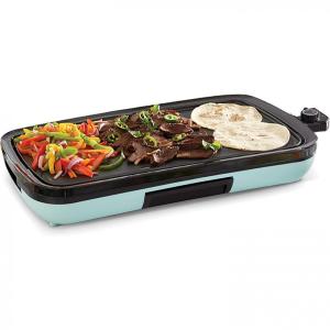 Churrasqueira Elétrica Grill com Controle de Temperatura, 110V 1500W, Nozaya, Azul