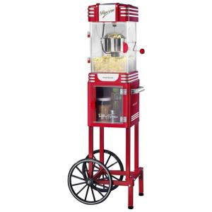 Clássico Pipoqueira Elétrica Portátil 1.9kg em Aço Inoxidável, 110v, NOSTALGIA PC530CTRR, Vermelho