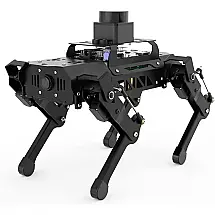 Robô Cão Programável Hiwonder Puppypi Pro com Controle Remoto ou APP e Câmera em HD para Adolecentes e Adultos, Preto