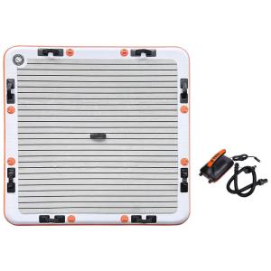 AO Plataforma Inflável para Lagos, Praias e Piscinas Suporta até 4 Pessoas com Bomba de Ar, AO COOLERS, Prateado