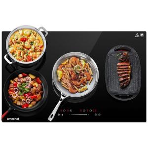 Cooktop Elétrico de Indução 30" 76cm para Embutir, com 4 Queimadores, 2300W, 220V, CHEF YL CF7308S, Preto