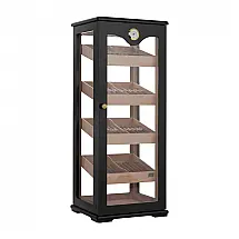 Umidificador para Charutos Quality Importers Mogno com Vidro Temperado para 100 Charutos HUM-DIS7