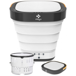 Mini Máquina de Lavar Portátil 0,8 Kg com Cesto de Drenagem, Bivolt, MOYU, Branca