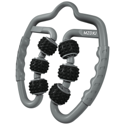 Fit Massageador Muscular Manual com 6 Pontos para Aliviar a Dor, Reduzir Celulite e Tratar Tecidos Profundos, MZDXJ, Cinza