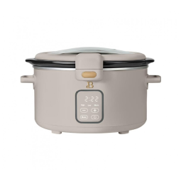 Panela elétrica de cozimento lento Beautiful 4L digital Porcini Taupe tampa articulada com travamento 180W 4 timers, 220V