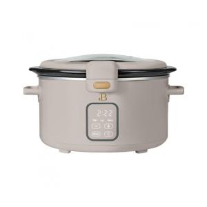 Panela elétrica de cozimento lento Beautiful 4L digital Porcini Taupe tampa articulada com travamento 180W 4 timers, 220V