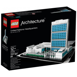 Kit de Construção Sede das Nações Unidas com 597 Peças para 7 Anos ou Mais, LEGO 6024787, Branco