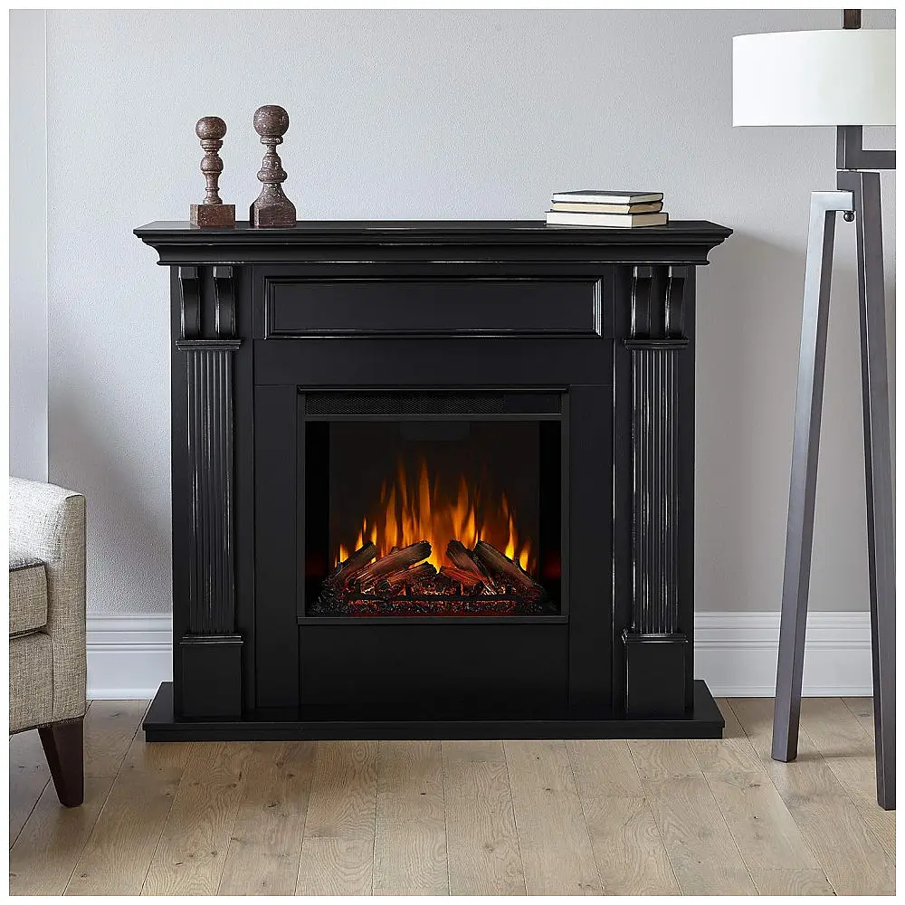 Lareira Elétrica Real Flame 122x105cm 1500W Móvel Chamas LED Portátil 110V — foto 2