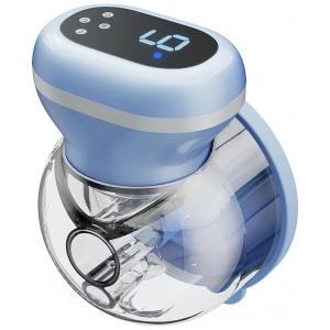 Bomba Tira Leite Única Elétrica Recarregável com Painel Digital 2 Modos e 9 Níveis de Sucção, FUEGOBIRD, Azul