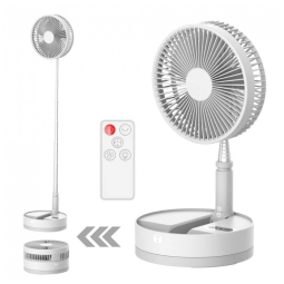 Ventilador Recarregável com Luz Noturna e Controle Remoto, 5V, UN UNITEDTIME, Branco