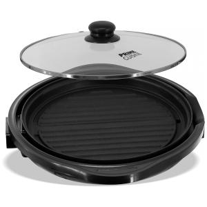 Churrasqueira Grill Elétrica até 4 Porções com Chapa Antiaderente e Controle de Temperatura, 110V, Prime Cuisine, Preta