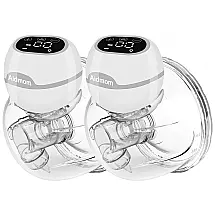 Bomba Tira Leite Double Dupla Portátil com 3 Modos e Controle Digital, Branca, AIDMOM, Branco