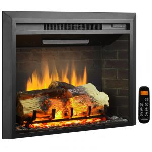Lareira Elétrica de Embutir A54x72L com Controle Remoto e Som de Fogo, 1500W, 110v, LEGEND FLAME EF262, Preto