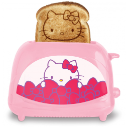 Torradeira 2 Fatias com Tema Hello Kitty e Termostato Ajustável, 110V 700W, Uncanny Brands, Rosa