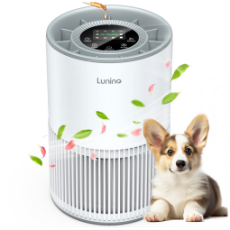 Purificador de Ar LUNINO H13 True HEPA para Ambientes Grandes de até 162 m² com Sensor de Qualidade do Ar e Fragrância Integrada