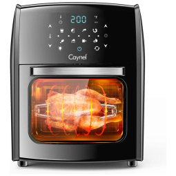 Fritadeira Elétrica AirFryer 12.7L de Capacidade com Painel de Controle Digital e 12 Predefinições, 1700W, 110v, CAYNEL, Preto
