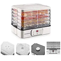 Desidratador de Alimentos, 5 Bandejas, e Transparente, 110v, WESOKY, Branco