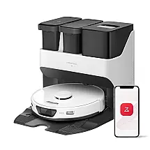 Robô Aspirador e Passa Pano Roborock S7 Max Ultra 5500 Pa Base de Autolimpeza e Secagem do Mop 42 cm Branco