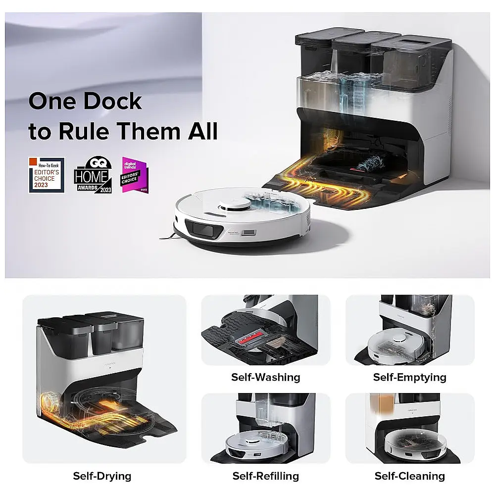 Robô Aspirador Roborock S7 Max Ultra 2-em-1 Aspira e Passa Pano Base RockDock Ultra Recondicionado 120V — foto 2